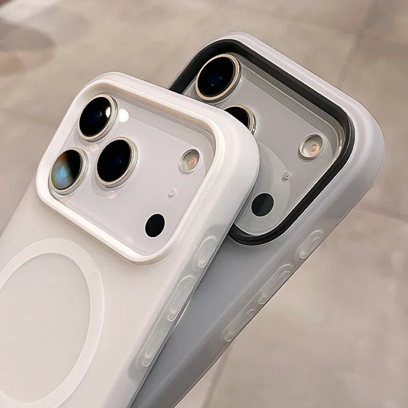 Luxury 2 IN 1 Magnetic Shockproof Case for iPhone 17 Pro Max Air 16 15 14 Plus 13 12 11 Liquid Silicone Magsafe Bumper Cover